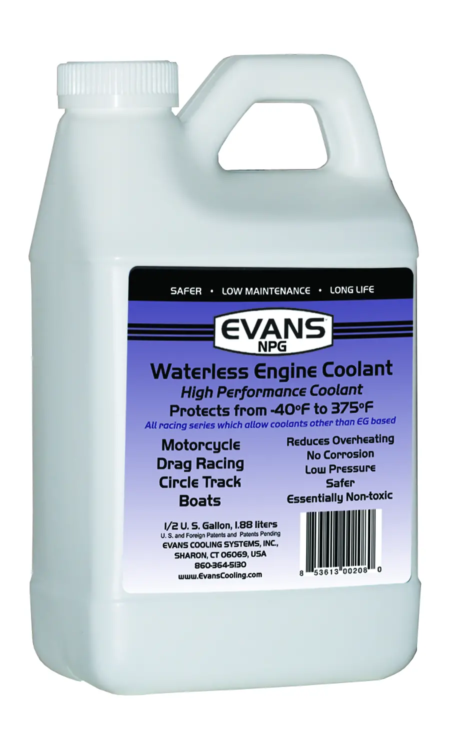Waterless Npg Engine Coolant Half Gallon Evans Cooling. 1