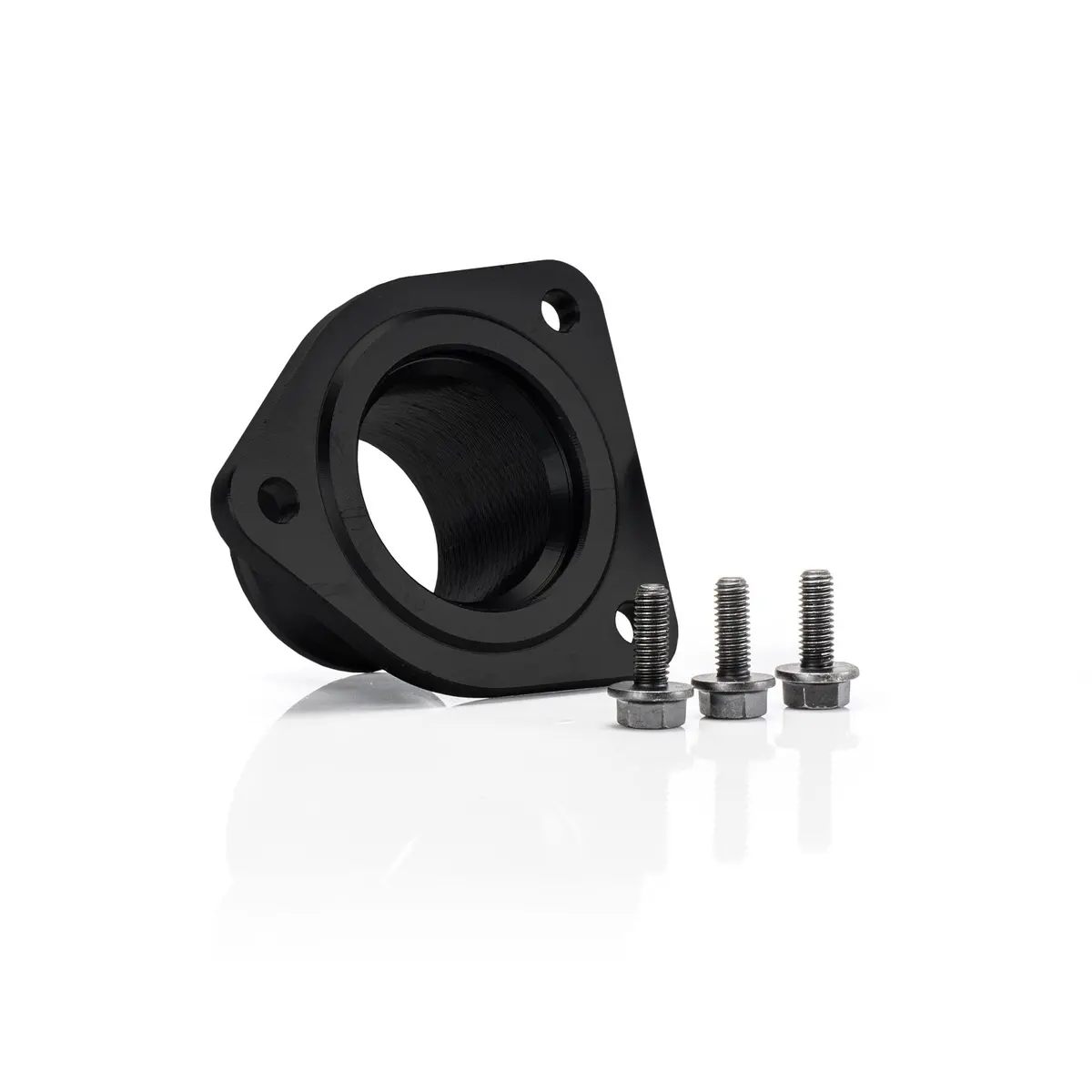 7.3L Ford Power Stroke Billet Thermostat Housing Anodized Black 1
