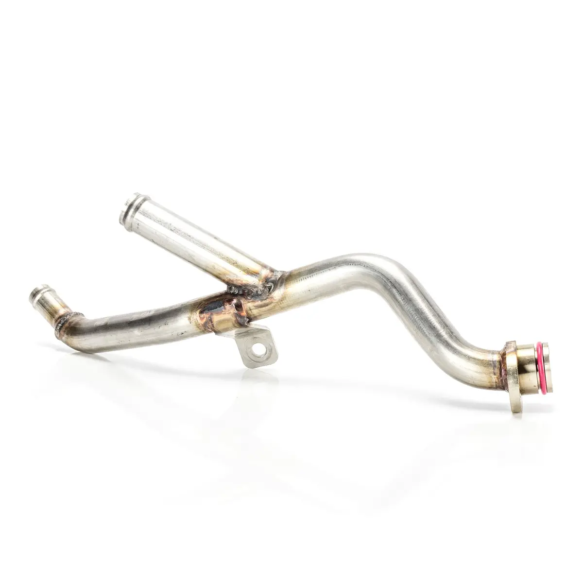 6.4L Ford Power Stroke 304 Stainless Steel Coolant Wye, Drivers Side 1