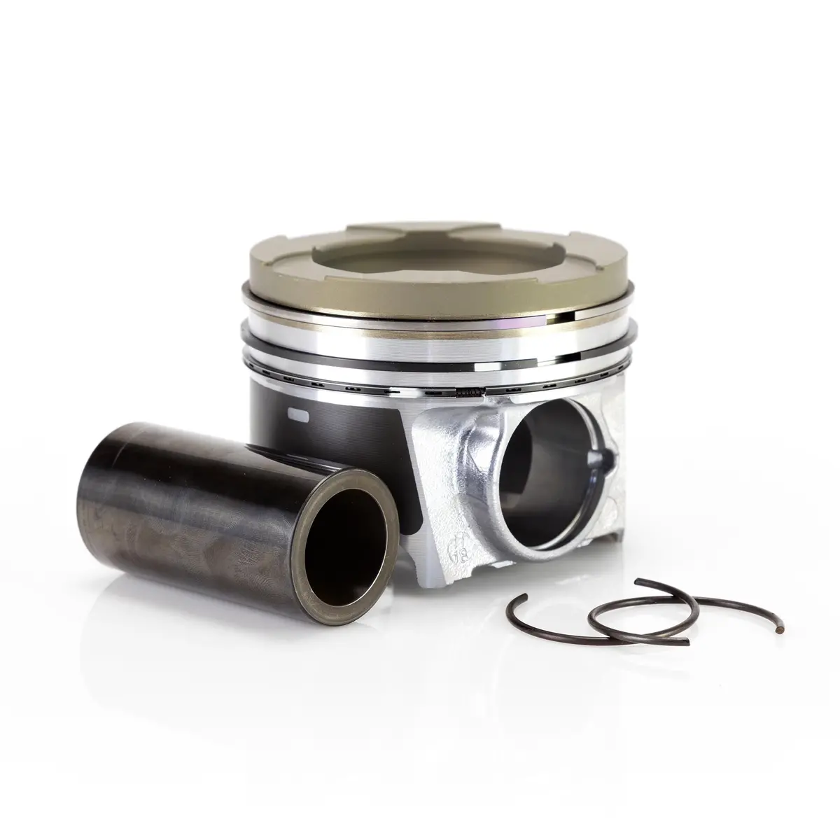 6.4L Ford Power Stroke Mahle Fly Cut, De-Lipped & Ceramic Coated Single Piston Kit With Rings 1