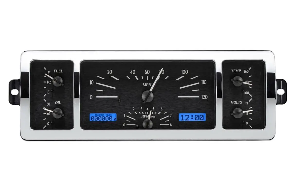 Dakota Digital Vhx-40C-Pu-K-B Direct-Fit Analog Gauge Cluster For Pickup Trucks 1