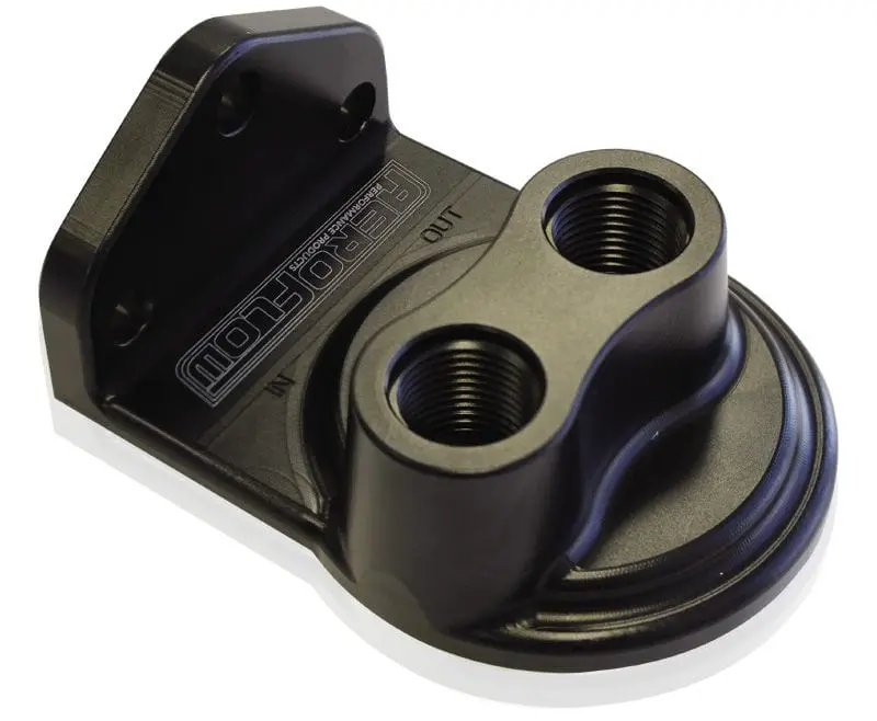 Af64-2075 Billet Remote Oil Filter Head – Cnc-Machined Mounting Adapter 1
