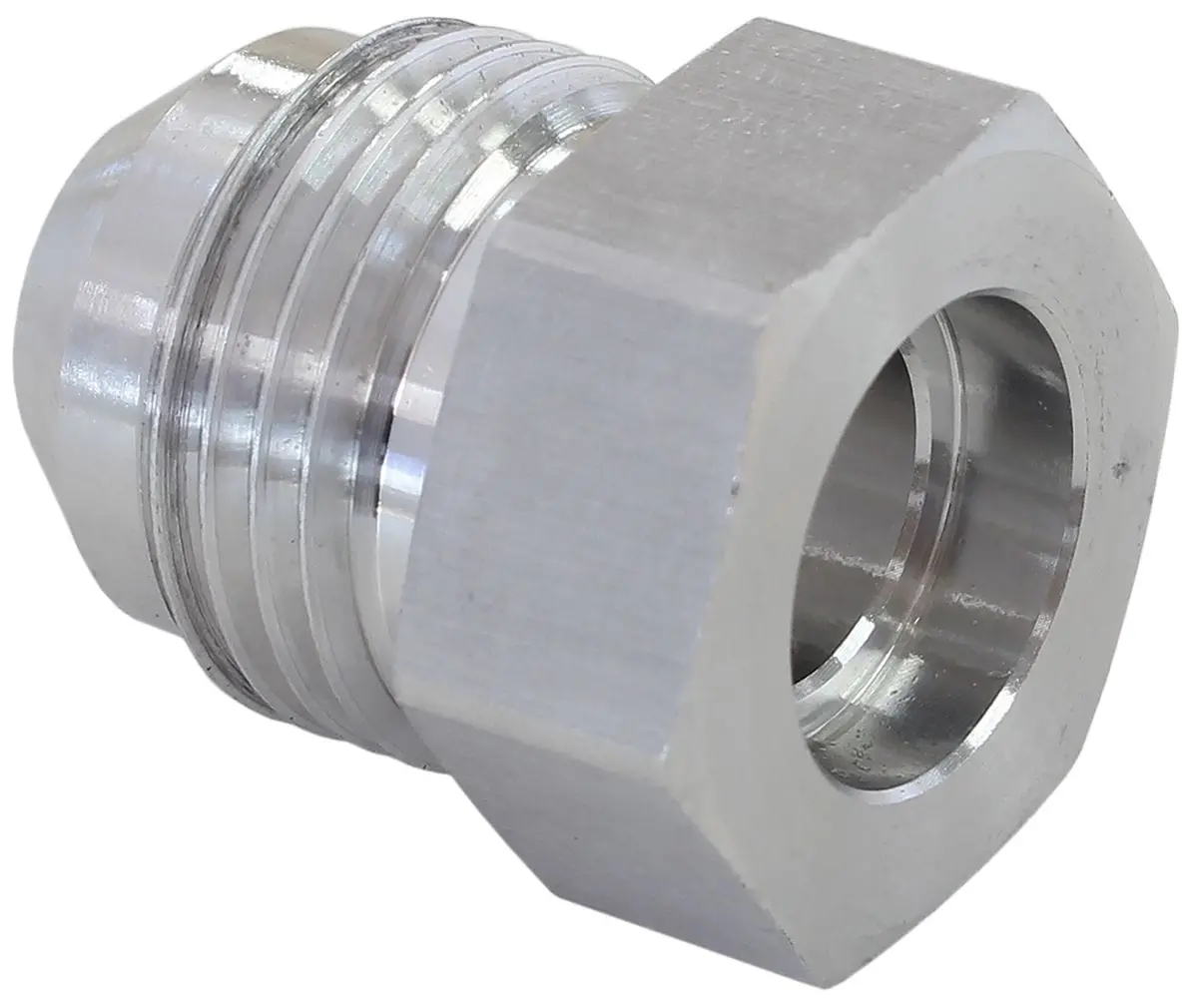 Weld-On Af999-10Dh Aluminum -10 An Male Hex Fitting With Weld-On Base 1