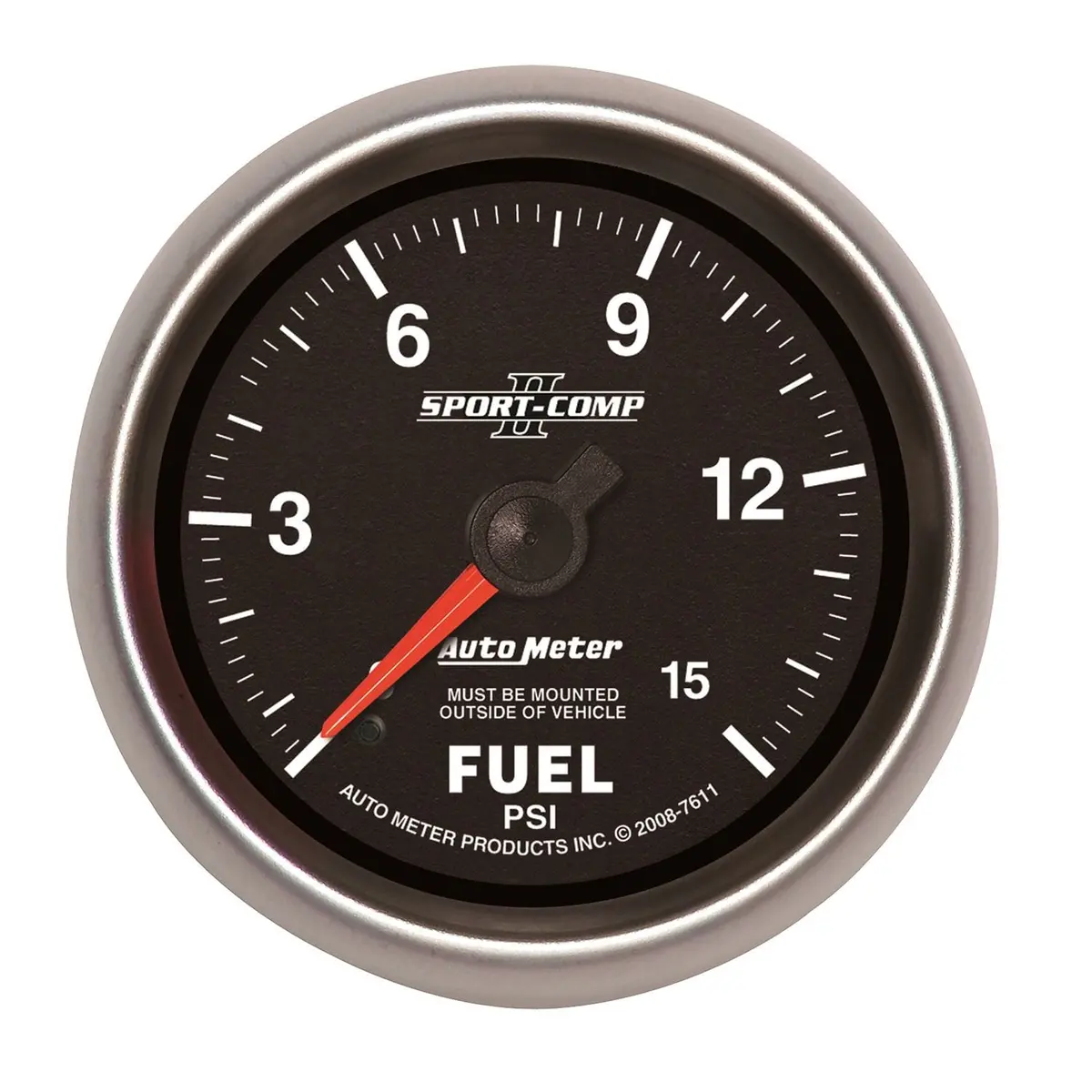 Sport-Comp Ii Mechanical Fuel Pressure Gauge – Au7611, 0–15 Psi With Black Dial 1
