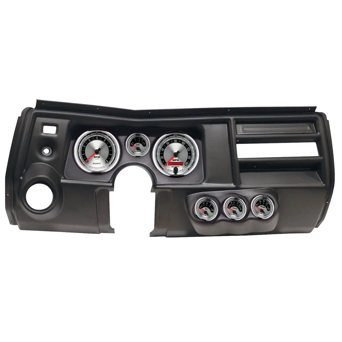 Autometer American Muscle 2911-01 Gauge Cluster – Retro-Style, Led-Illuminated, 5-Gauge Layout 1