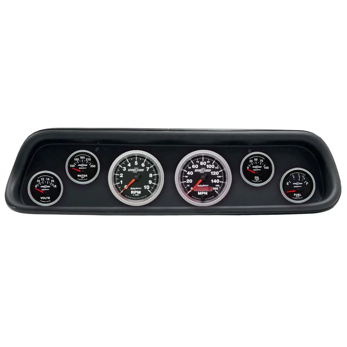 Autometer Sport-Comp Ii Digital Instrument Cluster – 12-Volt, Black Face (2107-12) 1