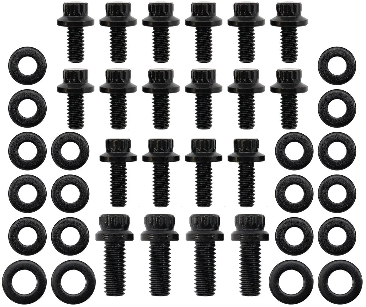 Holden V8 253–308 Oil Pan Bolt Kit – Black Oxide Finish, Grade 8.8 Hardware 1