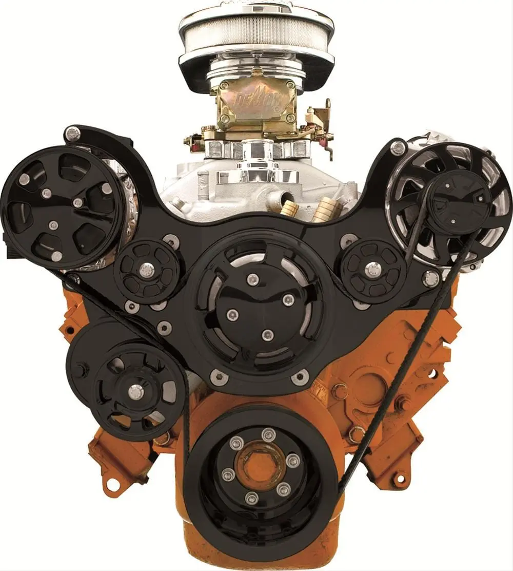 Billet Specialties Tru Trac Serpentine Drive System With A/C – Blk13820 Black Finish 1