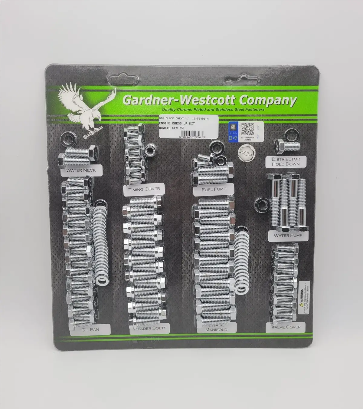 Gardner-Westcott Engine Dress-Up Bolt Kit – Chrome-Plated Fasteners Set 1