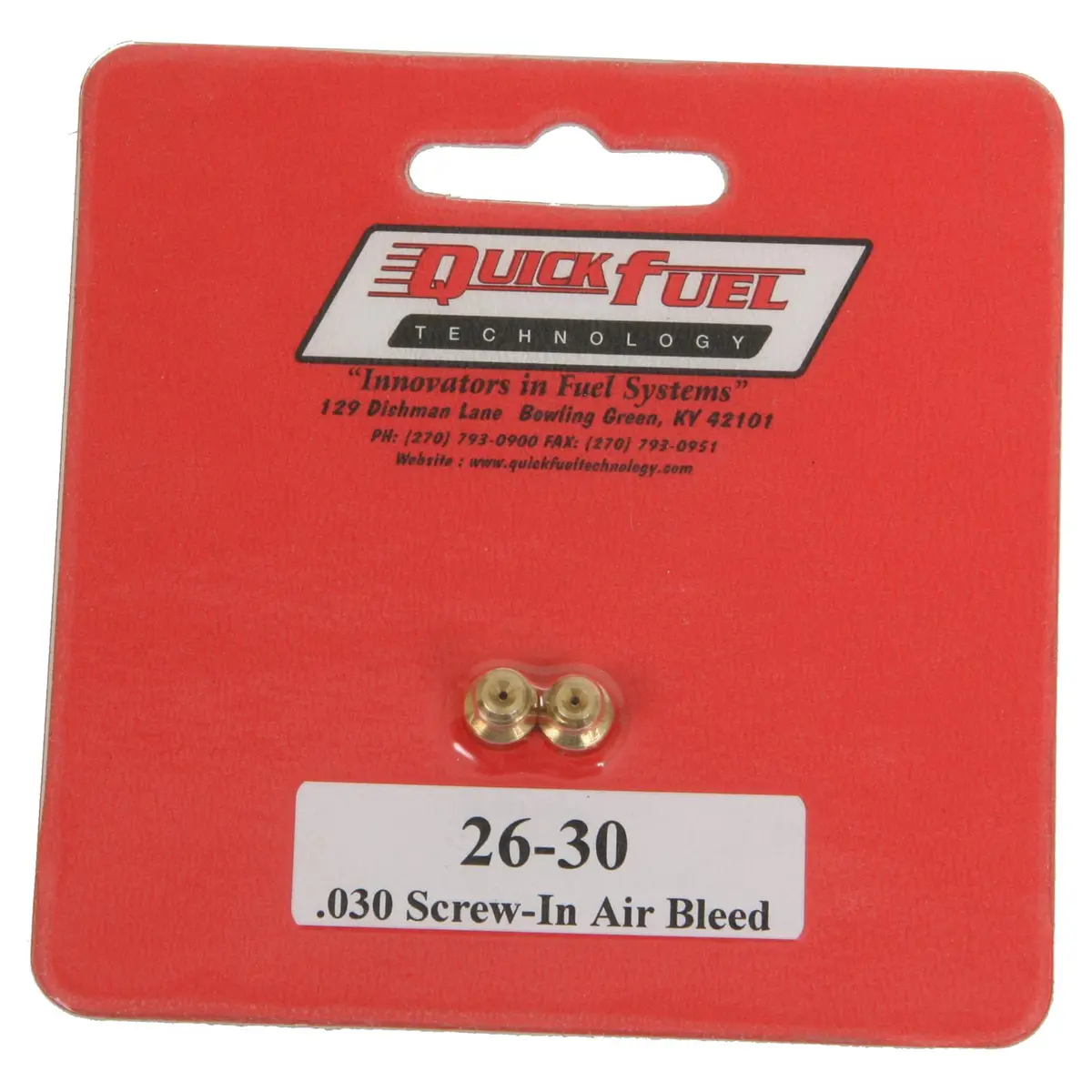 Quick Fuel Adjustable Air Bleed Kits – 26-30Qft Series 1